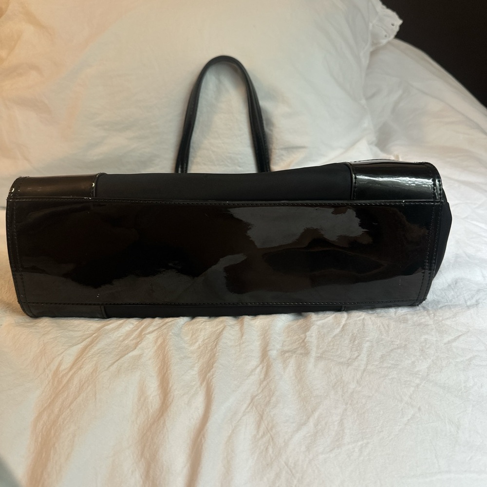 Tory Burch Black Tote with Embossed Logo - Picture 2 of 7